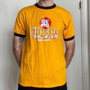 Vintage 90s Diesel Denim Division Ringer T Shirt Yellow Black Very Rare